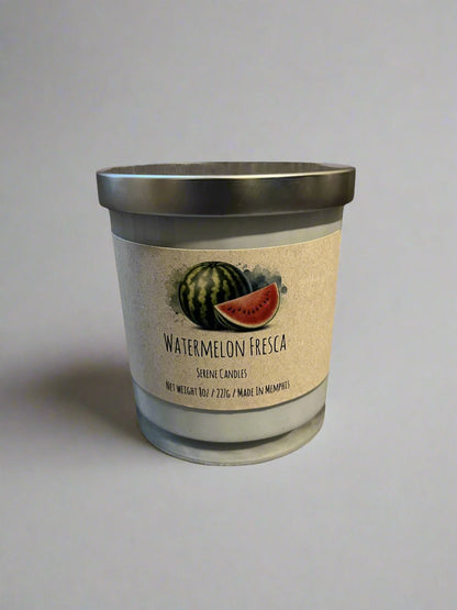 10oz Wickless Watermelon Agua Fresca Soy Candle - Serene Candles