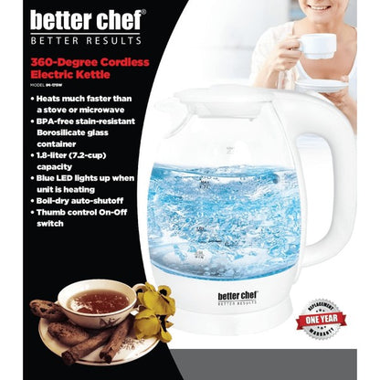 Better Chef 7-Cup Glass Kettle with LED Light