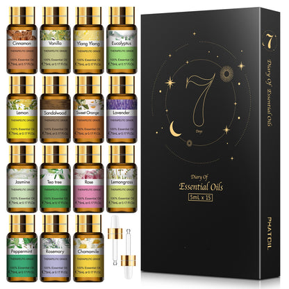 Pure Essential Oils 15pcs Gift Set Natural Plant Aroma