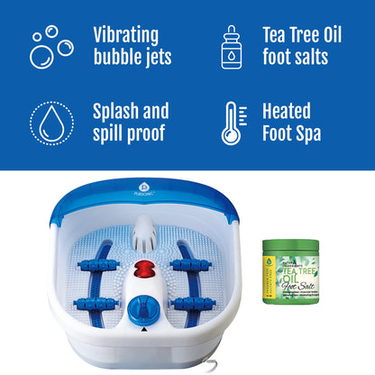 Foot Spa Massager with Tea Tree Oil Foot Salt Scrub (Heating Function)